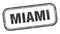 Miami stamp. Miami grunge isolated sign.