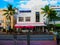 Miami, USA - January 01, 2014: The hotels in the touristic avenue Ocean Drive, Miami Beach, Florida.