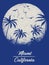 Miami - vector illustration concept in vintage graphic style for