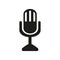 The mic icon. Microphone symbol. Flat