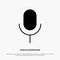 Mic, Microphone, Basic, Ui solid Glyph Icon vector