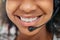 Mic, mouth or happy woman in call center with smile talking, speaking or networking in tech support. Girl smiling