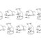 Mice or rats seamless border. Vector with mammal animal isolated on white background. Pattern for T-shirt graphics