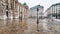 Michaelerplatz square in Vienna in rain