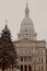 Michigan Capitol at Christmas