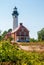 Michigan lighthouse au sable lighthouse lighthouse with blue sky