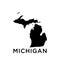 Michigan map icon vector trendy