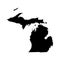 Michigan map silhouette.
