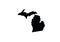 Michigan outline map state shape USA America borders