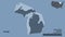 Michigan, state of Mainland United States, zoomed. Administrative