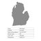 Michigan. States of America territory on white background. Separate state. Vector illustration