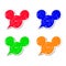 Mickey vector illustration icon mouse modern black sticker ears painted Mickey Mouse head