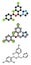 Miconazole antifungal drug molecule. Imidazole class antimycotic, used in treatment of athlete\\\'s foot, ringworm, yeast infections