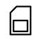 Micro card storage icon or logo illustrator