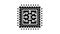 micro chip glyph icon animation
