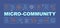 Micro community word concepts dark blue banner