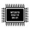 Micro microchip icon, simple black style