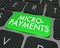 Micro Payments Words Computer Keyboard Buy Online Website