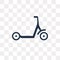 Micro scooter vector icon isolated on transparent background, Mi