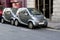 Micro smart cars share space