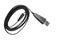 Micro USB cable black isolated on white