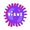 Microbe, bacterium icon isolated on white. Corona Virus. Virion of Coronavirus. 2019-nCoV. The virus that caused epidemic of