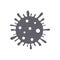 Microbe, bacterium icon, virus flat illustration isolated on white