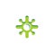 microbe icon green micro germ logo vector