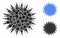 Microbe Spore Composition Icon of Spheric Items