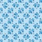 Microbes vector concept blue creative seamless pattern