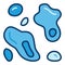 Microbes vector concept blue icon or symbol