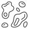 Microbes vector concept outline icon or symbol