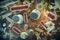 microbial culture, magnified view of bacteria and other microorganisms