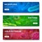 Microbiology 3d background. Viruses, infection and bacteria for banners. Virus bacterium science isolated banner set