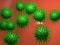 Microbiology concept. 3D illustration of viruses