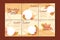 Microblog carousel post banner template for social media with hand drawn floral elements, soft colors, autumn theme