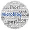 Microblog concept in word tag cloud