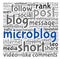 Microblog concept in word tag cloud