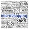 Microblog concept in word tag cloud