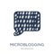 Microblogging icon. Trendy flat vector Microblogging icon on white background from Technology collection