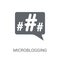 Microblogging icon. Trendy Microblogging logo concept on white b