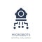 Microbots icon. Trendy flat vector Microbots icon on white backg