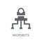 Microbots icon. Trendy Microbots logo concept on white background from Artificial Intelligence collection