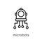 Microbots icon. Trendy modern flat linear vector Microbots icon