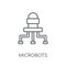 Microbots linear icon. Modern outline Microbots logo concept on
