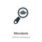 Microbots vector icon on white background. Flat vector microbots icon symbol sign from modern artificial intellegence and future