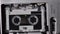 The Microcassette Spins in a Portable Handheld Recorder, Tape Retro Player