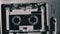 The Microcassette Spins in a Portable Handheld Recorder, Tape Retro Player