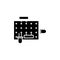 Microchip black icon concept. Microchip flat vector symbol, sign, illustration.