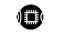 microchip for good eye vision glyph icon animation